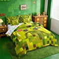 thumbnail image 2 of Erosebridal Pixelated Miners Gamer Kids 7-Piece Twin Bedding Sets,Cool Video Game Bedding Comforter Set For Console Gamer,Reversible, 2 of 7