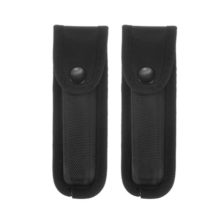 Uxcell Nylon Pocket Knife Sheath 5.8 x 1.8 Belt Loop Pouch for Outdoor Daily Use Black 2pcs