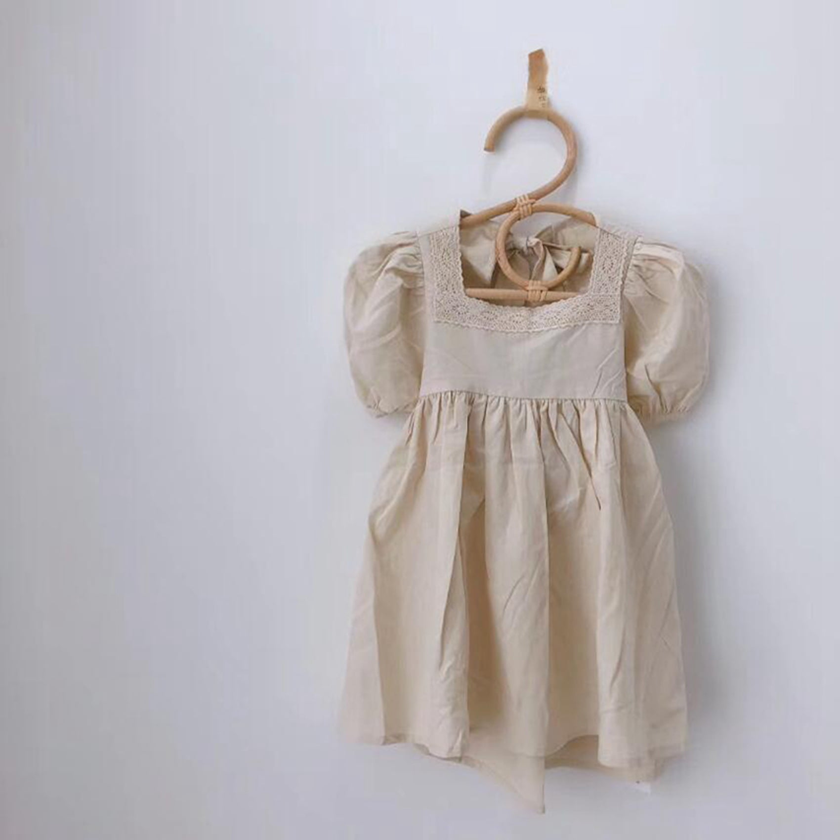 8Pcs Rattan Clothes Hanger Nordic Style Kids Garments Rack Children Hanger Kids Room Decor Hangers for Clothes
