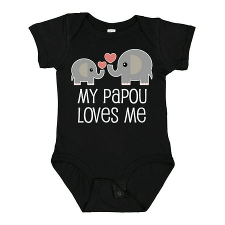 

Inktastic My Papou Grandpa Loves Me Gift Baby Boy or Baby Girl Bodysuit
