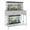 White, variant on Ataucjin 40-50 Gallon Aquarium Stand with Power Outlet, 39.4'' x19'' Metal Frame Fish Tank Stand with Storage Drawers, Reptile Tank Stands Adjustable Height, 660LBS Capacity