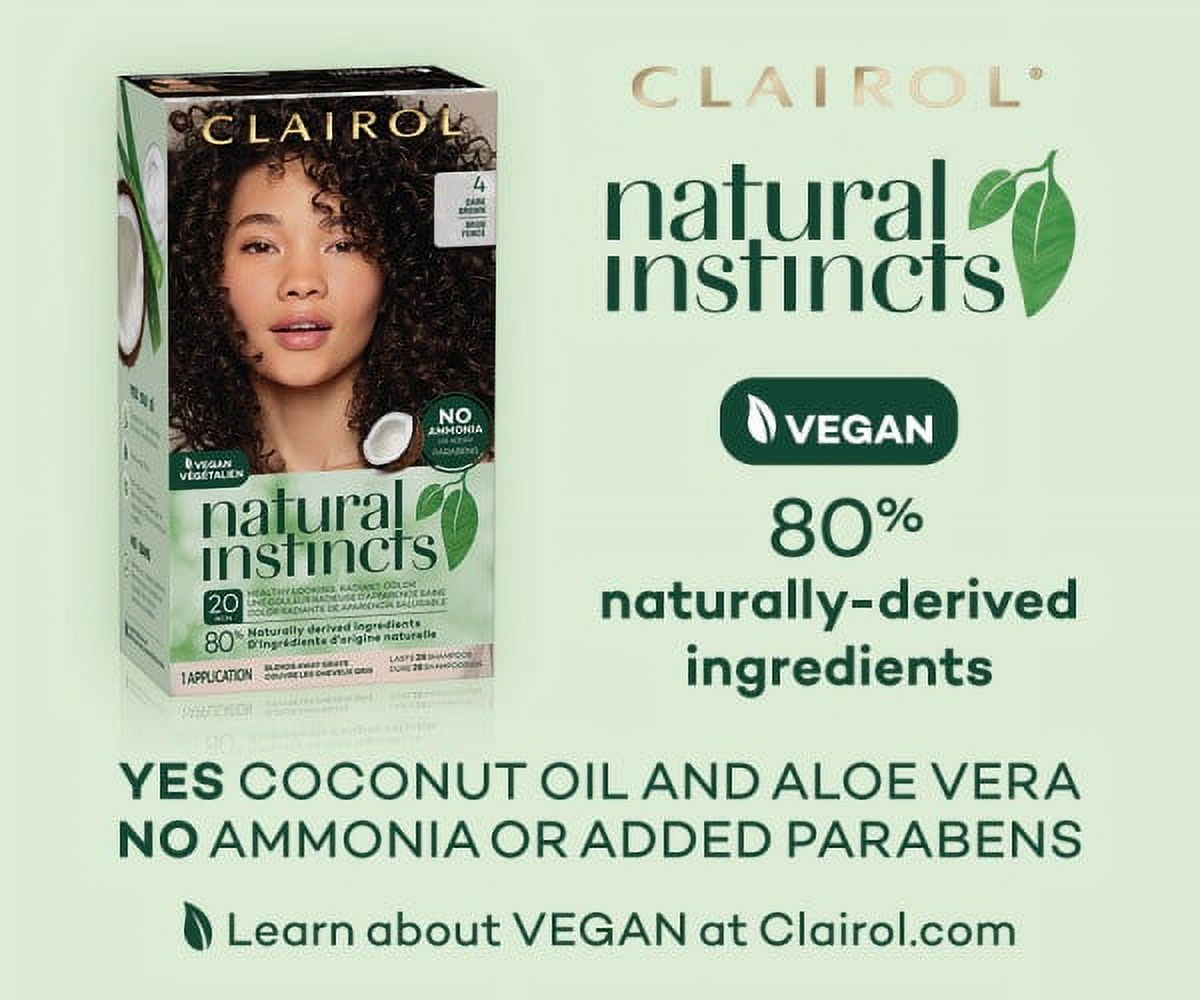 Clairol Natural Instincts Demi-Permanent Hair Color Creme, 7A Dark Cool Blonde, Hair Dye, 1 Application
