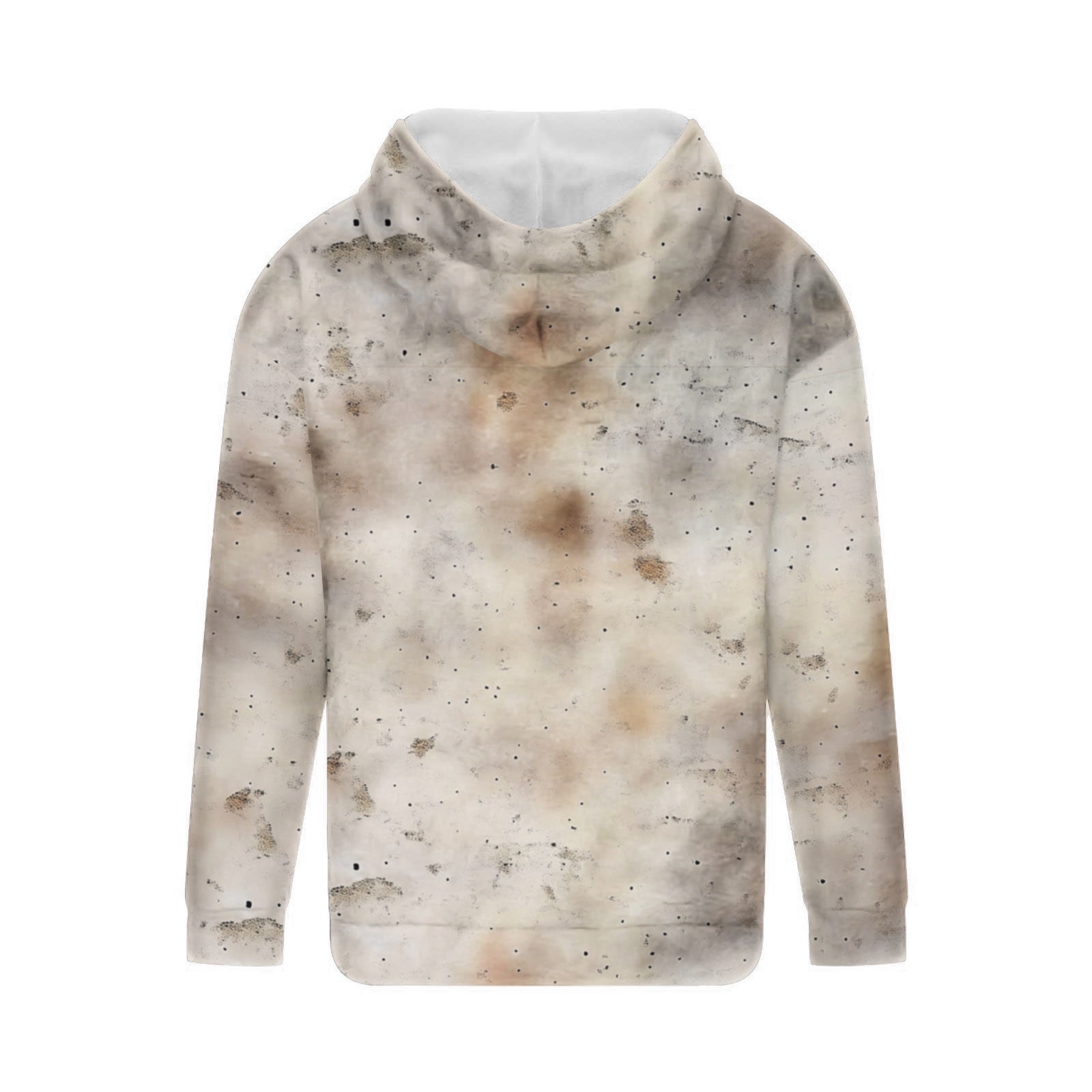 ZCFZJW Fashion Hooded Sweatshirts for Men Lightweight Regular Fit Casual Camo US Flag Print Long Sleeve Drawstring Hoodie Outwear Coat Patriotic Tops with Pocket Beige M