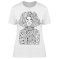 thumbnail image 1 of Lush And Curly Hair Model T-Shirt Women -Image by Shutterstock, Female x-Large, 1 of 2