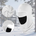 thumbnail image 4 of Unique Bargains 1 Pc Ice Silk Solid Balaclava Face Mask White, 4 of 5