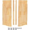 thumbnail image 6 of 180° Swinging Cafe Door Solid Pine Wood Cafe Saloon Door with Stainless Steel Hinge Double Swing Door for Kitchen Bar Home Office (Wood Color 30x42in), 6 of 7