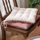 thumbnail image 3 of Nvzi Geometric Pattern Soft Square Chair Pad with Ties Gradient Pom Pom Chair Cushion Garden Patio Home Kitchen Office Seat Cushion (White,16x16), 3 of 5