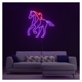 thumbnail image 2 of Letrero De Neón Con Caballos Al Galope, Ideal Para Decoración Tiendas Rústicas Brillo Ajustable 54cm, 2 of 3