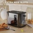 thumbnail image 2 of Anfilank Extra Wide Slot 2-Slice Toaster with Digital Countdown Timer, Stainless Steel, 6 Browning Settings, Built-in Warming Rack, Cancel/Bagel/Defrost Functions, 2 of 8