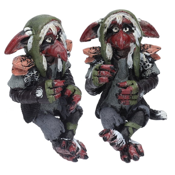 Fyydes Garden Grande Statue en Résine Goblin, Statue de Jardin Goblin, Statue en Résine Jardin Grande Statue Goblin Sculpture Personnage Anime Lutin Décoration Maison Jouets