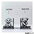 thumbnail image 3 of Craftnamesign Custom Bichon Frise Dog Metal Bookend, Cute Dog Book Stoppers for Library, Office, 3 of 3