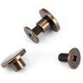 thumbnail image 4 of HUGFEGWE 20Pcs Flat Leather Rivets Chicago Binding Screws Posts Assortment Kit for Scrapbook Photo Albums Leather Repair (5mm) CJB91-78546, 4 of 7