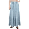 thumbnail image 7 of Women's Ankle Length Tiered Long Denim Prairie Skirt, 7 of 7