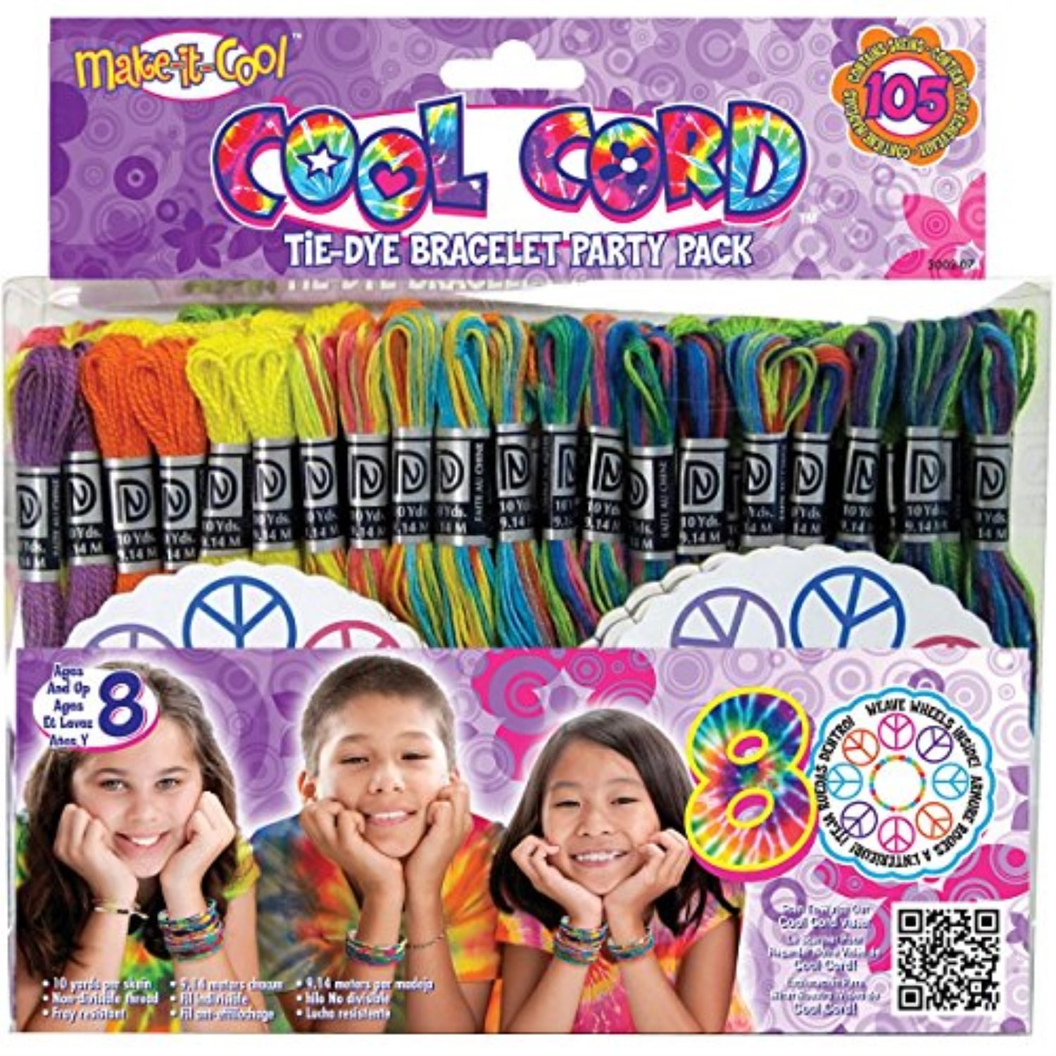 Janlynn janlynn cool cord friendship bracelet pack, makes 100