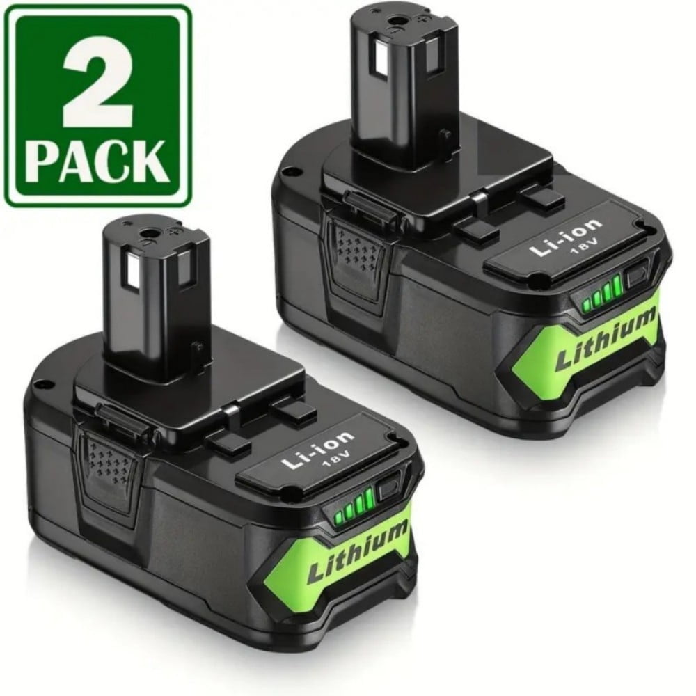 2x 5,5Ah Lithium-Ionen Akku Für Ryobi 18V - Kompatibel Mit P108 RB18L50 Elektrowerkzeugen