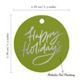thumbnail image 6 of Inkdotpot Pack Of 100 Happy Holiday Favor Paper Tags Craft Real Silver Foil Hang Tags, 6 of 7