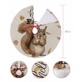 thumbnail image 7 of Squirrel Hello Fall Christmas Tree Skirt 36 Inches Large Christmas Skirt Tree, Maple Leaf Thanksgiving Rustic Tree Skirt Christmas Decorations for Fireplace Party Holidays Indoor Outdoor, 7 of 7