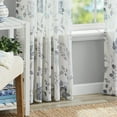 thumbnail image 4 of Mainstays Blue Floral 100% Cotton Indoor Sheer Rod Pocket Single Curtain Panel , Light Blue, 50" W x 84"L, 4 of 6