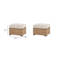 thumbnail image 7 of Better Homes & Gardens River Oaks All-Weather Wicker Outdoor Ottomans – 2 Pack, Natural, 7 of 7