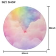 thumbnail image 6 of Pastel Rainbow Clouds Round Tablecloth 60"x60",Wrinkle Wipeable Table Cloth for Kitchen Dining Room Picnic Patio Party, 6 of 6