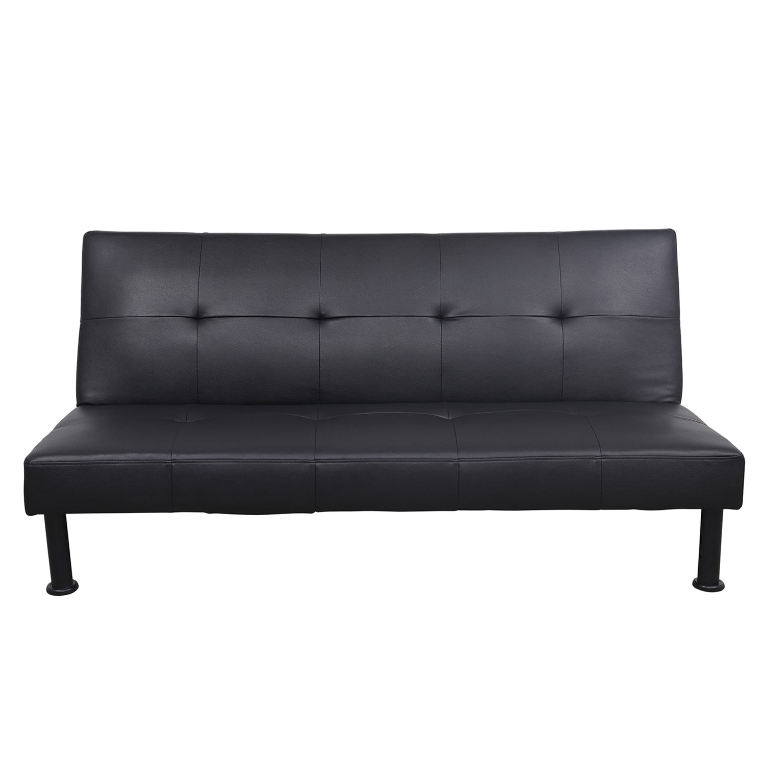 Hommoo Faux Leather Sofa Bed, Modern Futon Couch for Living Room