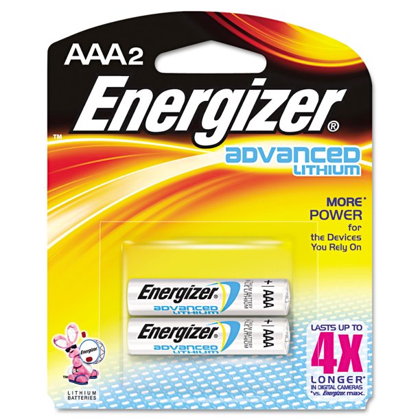 Energizer Advanced Lithium Batteries, AAA, 2/Pack