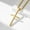 Gold, variant on A cool and unisex, minimalist cylindrical cross necklace with a titanium steel pendant, perfect for hip-hop trendsetters.