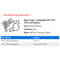 thumbnail image 2 of Water Pump - Compatible with 1997 - 2010 Ford Explorer 1998 1999 2000 2001 2002 2003 2004 2005 2006 2007 2008 2009, 2 of 2
