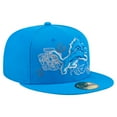 thumbnail image 3 of Men's New Era Blue Detroit Lions State Stitch 59FIFTY Fitted Hat, 3 of 5