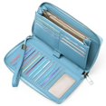 thumbnail image 1 of Laklulu Damen Geldb?rse, gro?e Kapazit?t Leder Damen Geldb?rse Rei?verschluss Kupplung mit RFID-Blockierung und Mehreren, 1 of 6