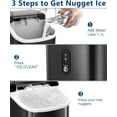 thumbnail image 6 of Havato Pro Nugget Ice Maker, Portable Countertop Machine for Chewable Crushed Ice | 34Lbs/24H, Self-Cleaning, Quiet & Compact (Black), 6 of 7