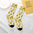 thumbnail image 4 of Uemuo Blue White Plaid Sunflower Printed Kids Boys Socks Seamless Crew Socks Crazy Funny Athletic Sport Socks for Children, 4 of 6