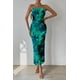 thumbnail image 5 of Vestido PRETTYGARDEN Maxi Sin Tirantes Floral Verde XL, 5 of 6