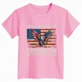 thumbnail image 4 of kpoplk Girls Patriotic Collection 250Th Anniversary T-Shirts USA Flag Print Tee Short Sleeve Shirt Kids Tops(Pink,2-3 Y), 4 of 4