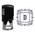 thumbnail image 1 of Printtoo Square Swirl Border D Alphabet Monogram Initial R-40 Self Inking Rubber Stamp Office Stationary, 1 of 3