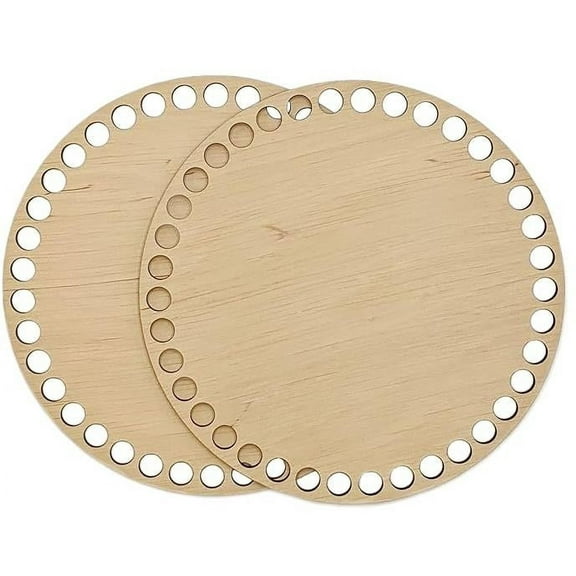 Round Blank Crochet Knitting Wooden Base for DIY Craft Weaving Basket Making Supplies Home Decoration