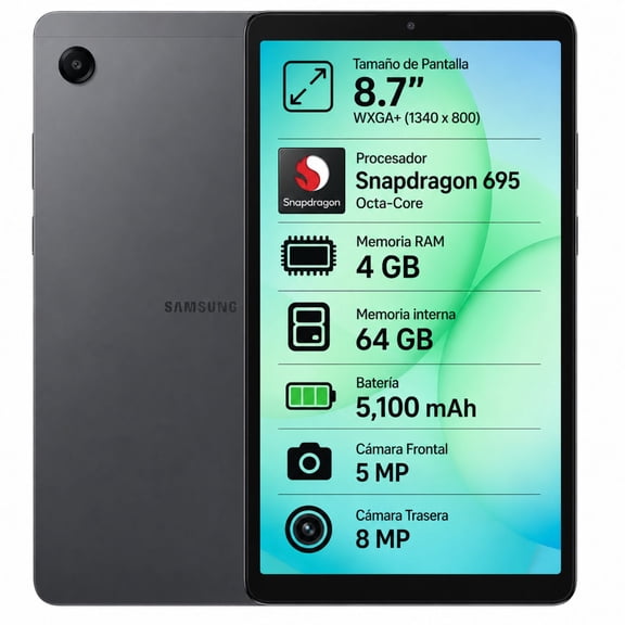 Tablet Samsung Galaxy Tab A11 4GB RAM 64GB Negro Reacondicionado