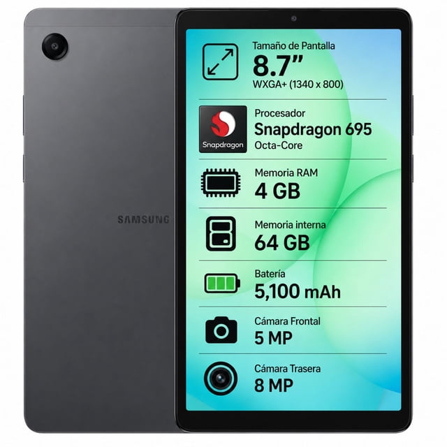 Tablet Samsung Galaxy Tab A11 4GB RAM 64GB Negro Reacondicionado