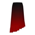 thumbnail image 7 of Kaemgyyd Skirts for Women Summer Gradient Ruffle Hem Flowy Midi Skirt Trendy Elastic Waist Asymmetric Skirt Vacation Beachwear, 7 of 7