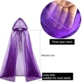 thumbnail image 4 of Hooded Cloak Adult Sheer Cape Witch Queen Cosplay Costume for Halloween Christmas Special Festivals Renaissance, 4 of 7