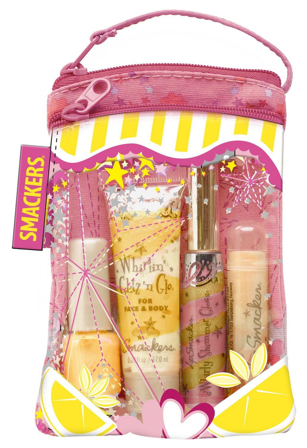 Pink Lemonade Glam Bag, Lip balm makeup glam bag