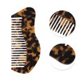 thumbnail image 2 of Unique Bargains 1 Pc Portable Special Shape Hair Comb Brown Acetate Sheet, 2 of 5