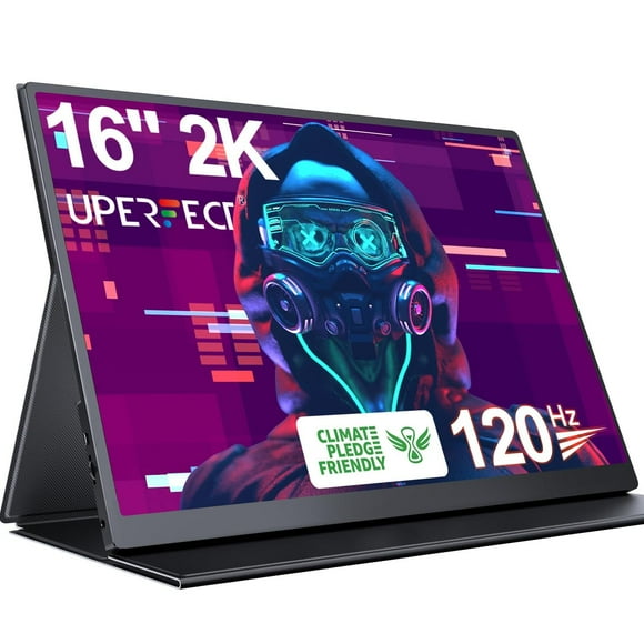 Monitor Portátil UPERFECT Mate 2K 120Hz para Juegos de 16 Pulgadas con HDR FreeSync y Cuidado de los