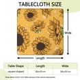 thumbnail image 2 of Square Tablecloth Rustic Floral and Bee Artwork, Waterproof Wipeable Table Cover with Elastic Edge for Outdoor Kitchen Patio, 2 of 5