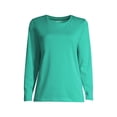 thumbnail image 3 of Lands' End Women's Relaxed Supima Cotton Long Sleeve Crewneck T-Shirt, 3 of 3