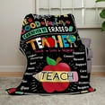 thumbnail image 5 of Teacher Appreciation Throw Blanket Gift for Men Women, Teacher‘s Day Retirement Graduation Birthday Thanksgiving Idea, Soft Warm Flannel Fleece Blankets Bedroom Bedding 60x80, 5 of 6