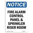 thumbnail image 1 of SignMission OS-NS-A-1824-V-12518 18 x 24 in. OSHA Notice Sign - Fire Alarm Control Panel & Sprinkler, 1 of 1