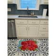 thumbnail image 3 of Red Hibiscus by Malenda Trick Machine Washable Memory Foam Mat, 3 of 4