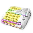 thumbnail image 2 of Periodic Table Of Elements Chemistry Blanket Gifts For Kids Adults - Lightweight Throw Blanket For Bedroom Living Room Decor Soft Fuzzy Fleece Cozy Plush Bed Couch 50"X40", 2 of 7