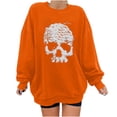 thumbnail image 1 of Moda mujer estampado manga larga cómoda transpirable cuello redondo camisa Tops Pompotops FGAJ8104, 1 of 6